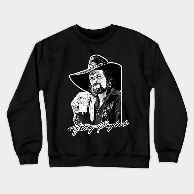 Johnny Paycheck / Retro Style Outlaw Country Fan Design Crewneck Sweatshirt by DankFutura